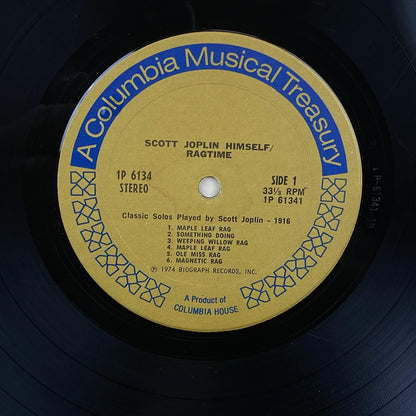 Scott Joplin Himself 1974 Biograph 1P 6134 Vinyl Ragtime