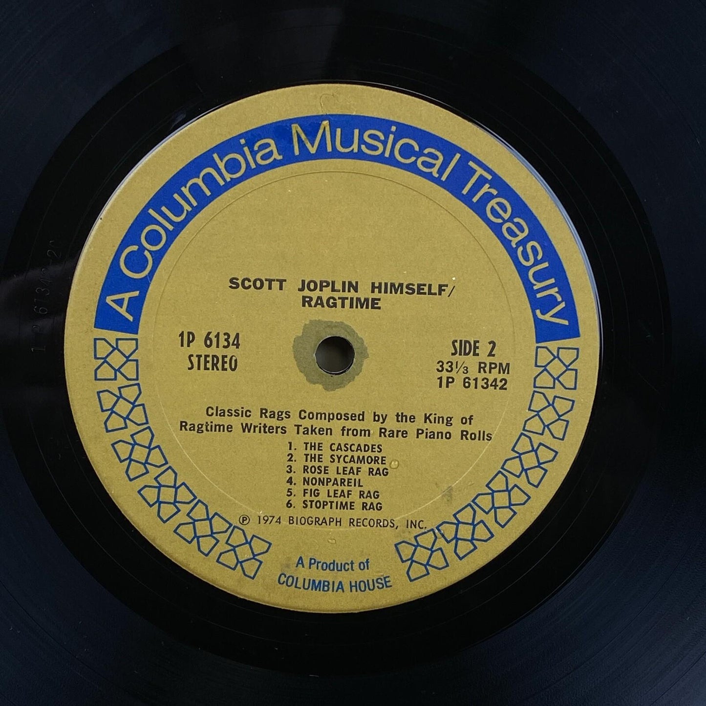 Scott Joplin Himself 1974 Biograph 1P 6134 Vinyl Ragtime