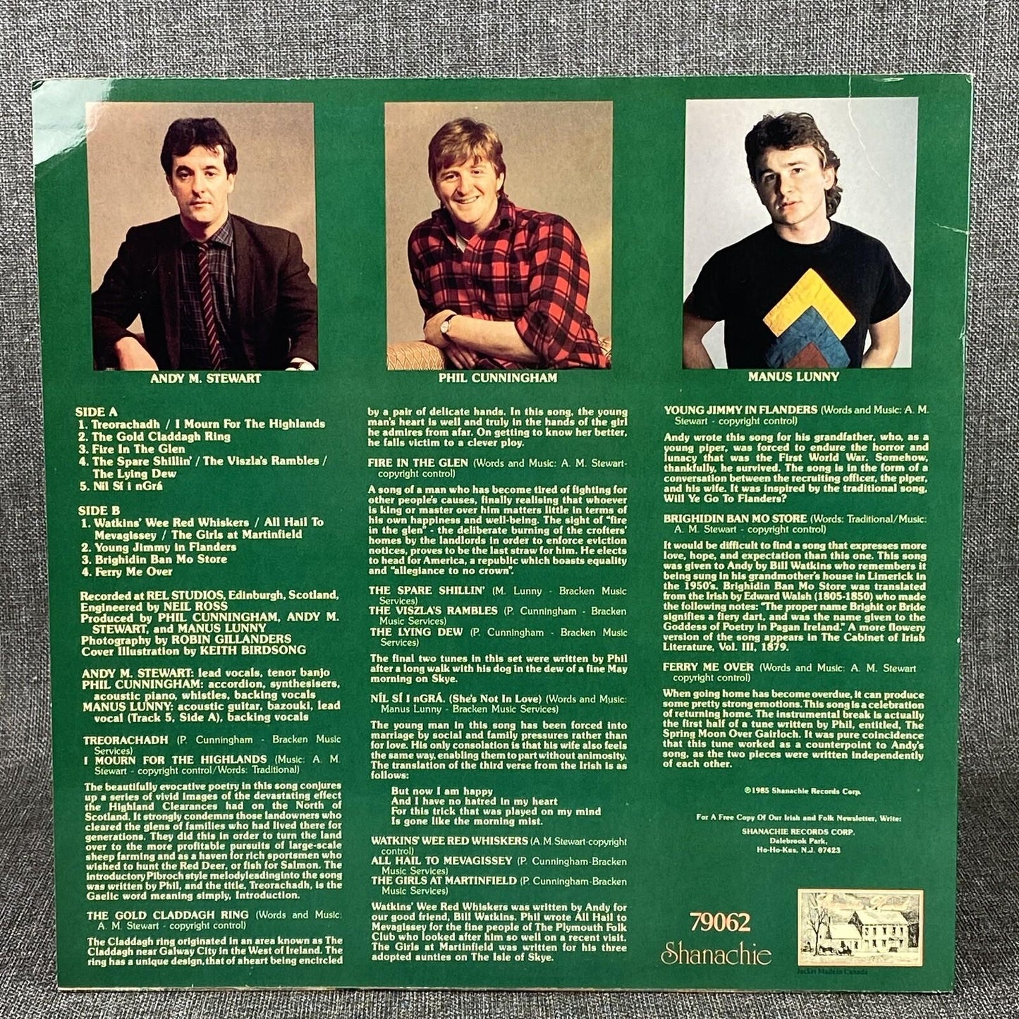 Fire In The Glen~Stewart~Cunningham~Lunny~Shanachie Celtic Folk Vinyl LP