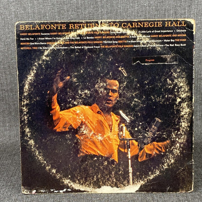 Returns To Carnegie Hall - Harry Belafonte (Vinyl Records 33 1/3, 6007
