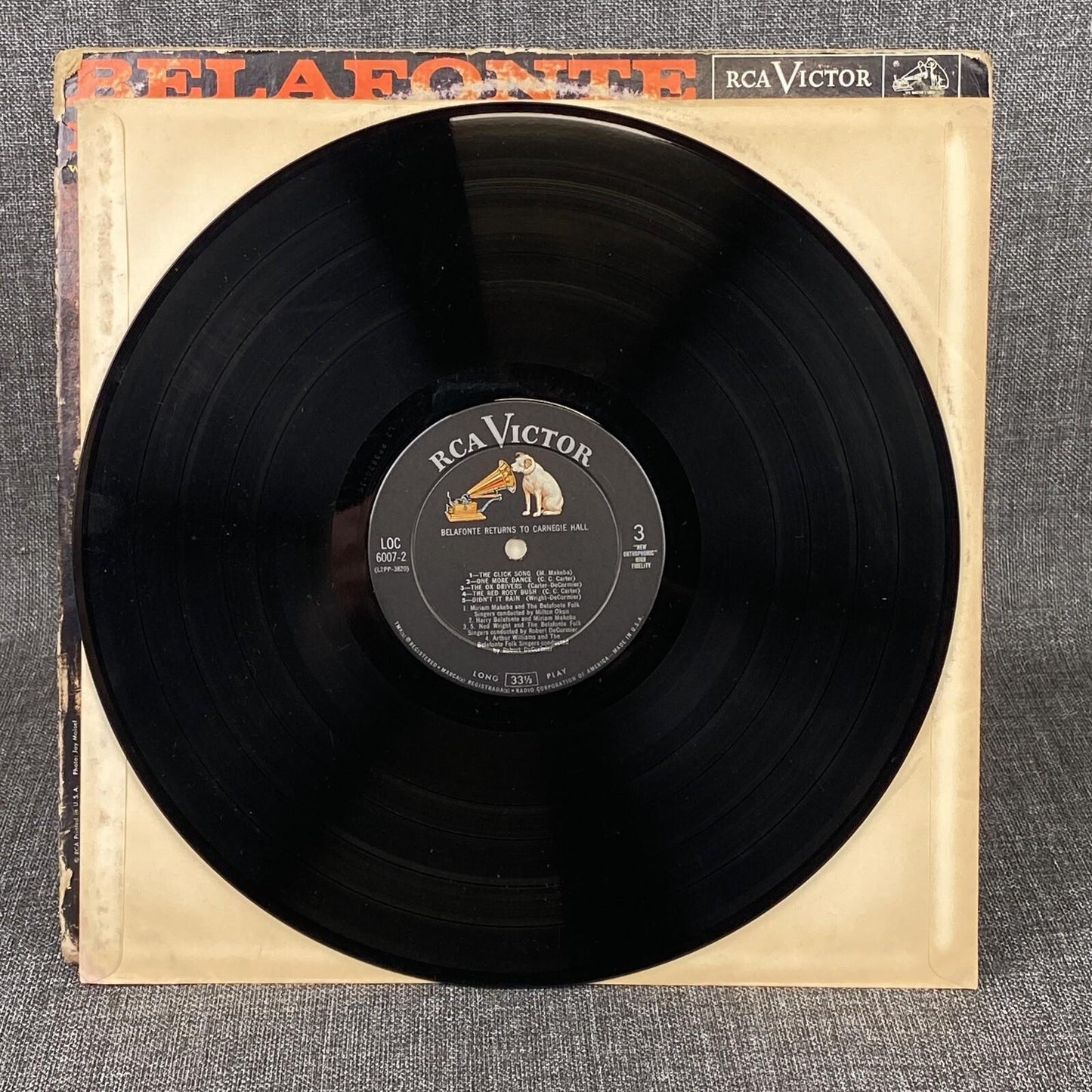 Returns To Carnegie Hall - Harry Belafonte (Vinyl Records 33 1/3, 6007