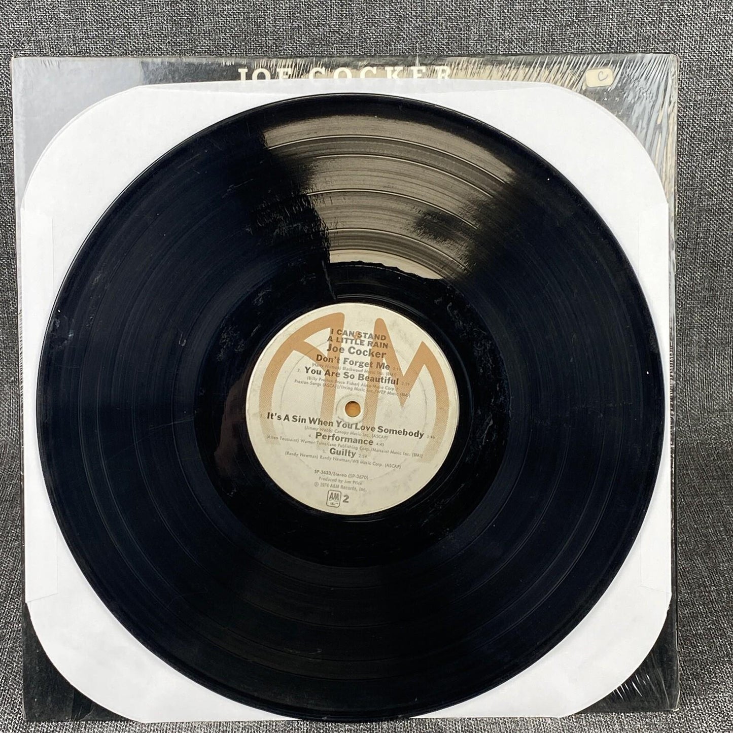 JOE COCKER I Can Stand A Little Rain WHITE LABEL PROMO LP