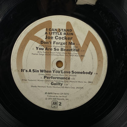 JOE COCKER I Can Stand A Little Rain WHITE LABEL PROMO LP