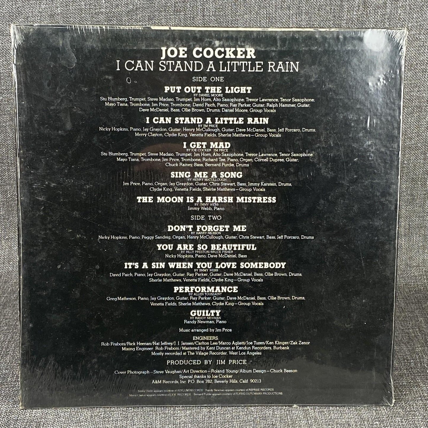JOE COCKER I Can Stand A Little Rain WHITE LABEL PROMO LP