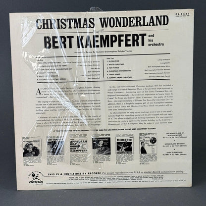 Bert Kaempfert Christmas Wonderland Vinyl Record LP DL-4441 Decca Mono Excellent
