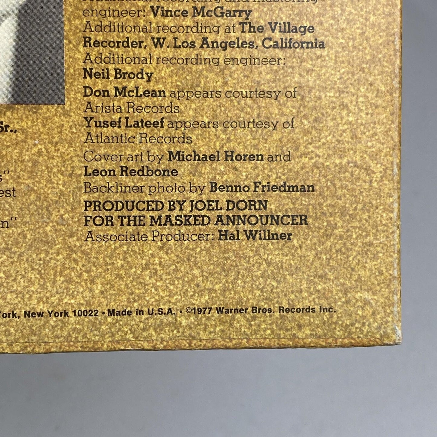 Leon Redbone - Double Time, Warner Bros Record 1977 Vinyl