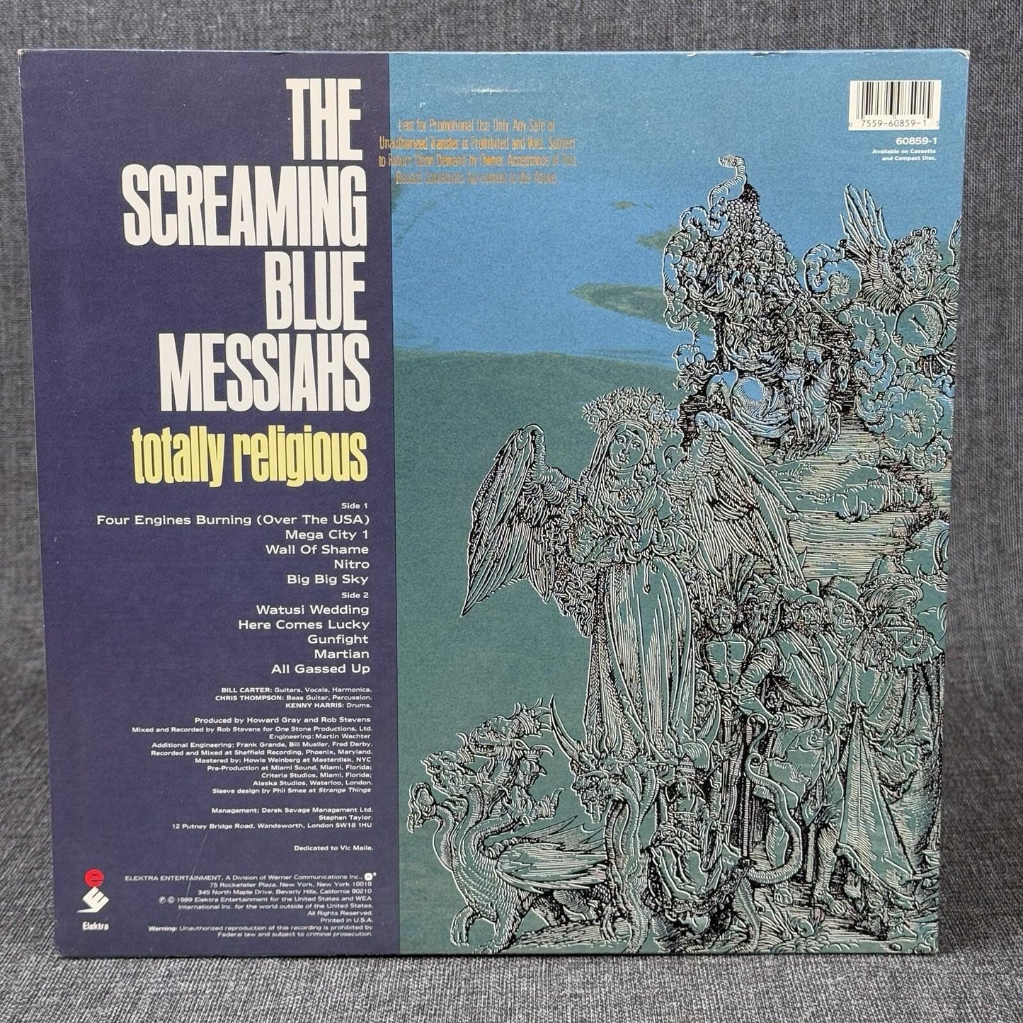 The Screaming Blue Messiahs PROMO Totally Religious Vinyl Record 1989 Elektra