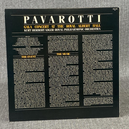 LUCIANO PAVAROTTI  Gala Concert at Royal Albert Hall Vinyl Record 1982 - NM