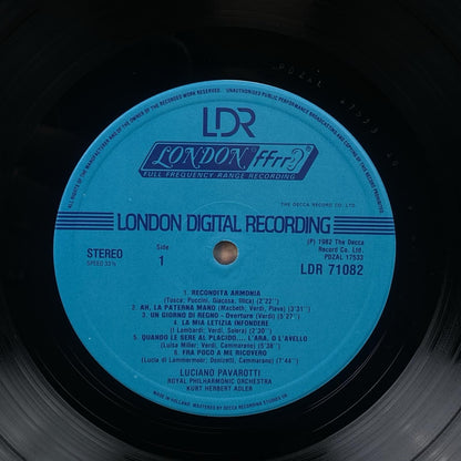 LUCIANO PAVAROTTI  Gala Concert at Royal Albert Hall Vinyl Record 1982 - NM