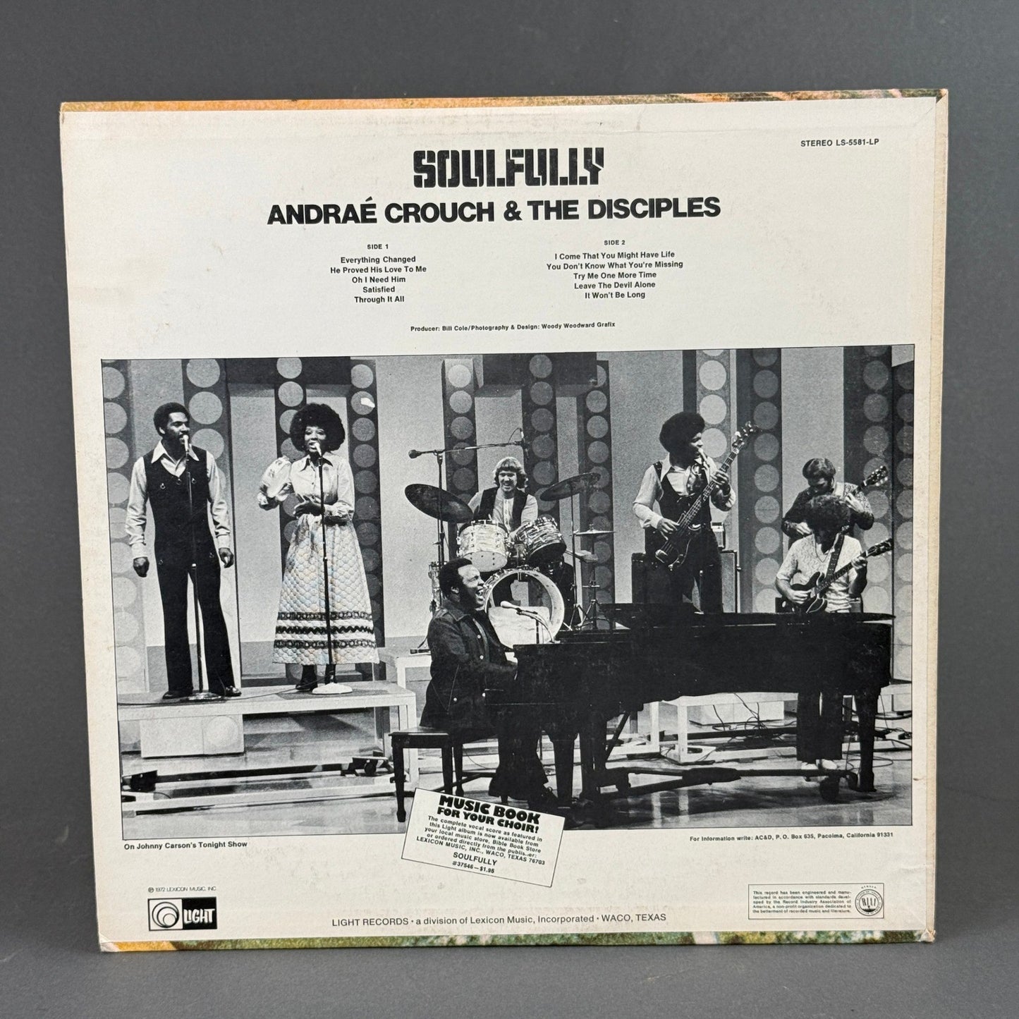 Andraé Crouch and The Disciples Soulfully Vinyl Record 12" Gospel LP - NEAR MINT