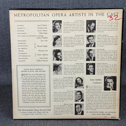 The Tales of Hoffmann Metropolitan Opera Record Club Vinyl - EXCELLENT