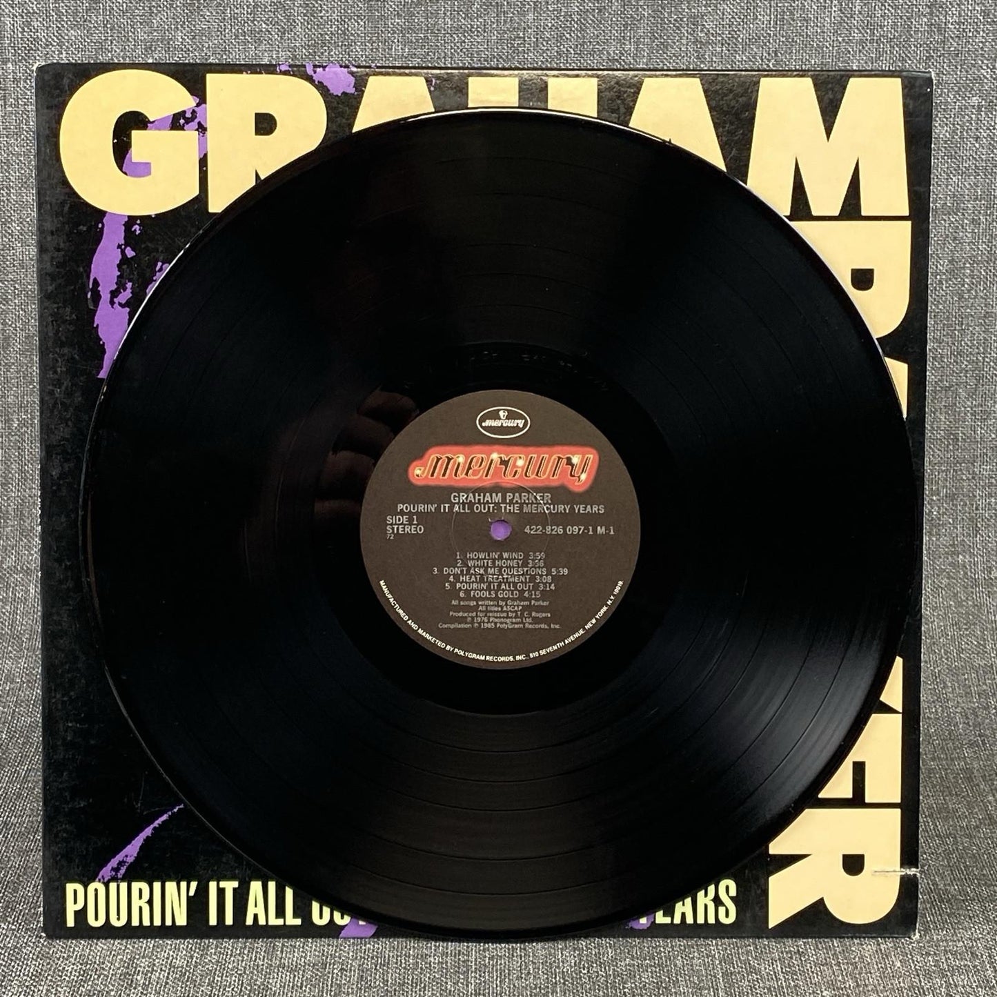 Graham Parker Pourin' It All Out: The Mercury Years Vinyl Record 1985 - NM