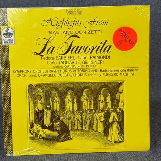 Highlights From Gaetano Donizetti La Favorita Opera Series LP Record -SEALED