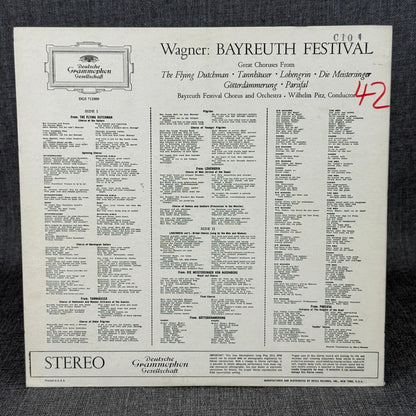 Wagner Bayreuth Festival Great Choruses Stereo Vinyl Record  - NEAR MINT