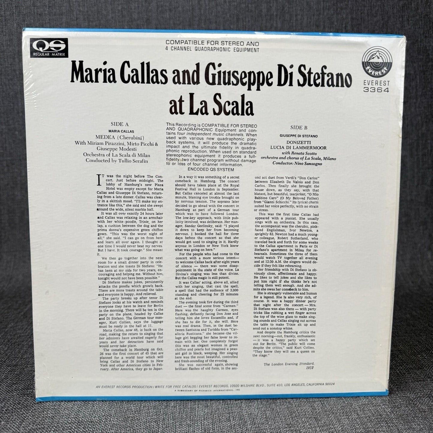 La Scala by Maria Callas & Giuseppe Di Stefano (Vinyl LP, 1974 USA Sealed)