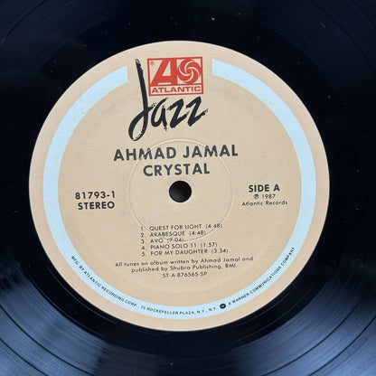 Ahmad Jamal Crystal Vinyl Record 1987 - EXCELLENT