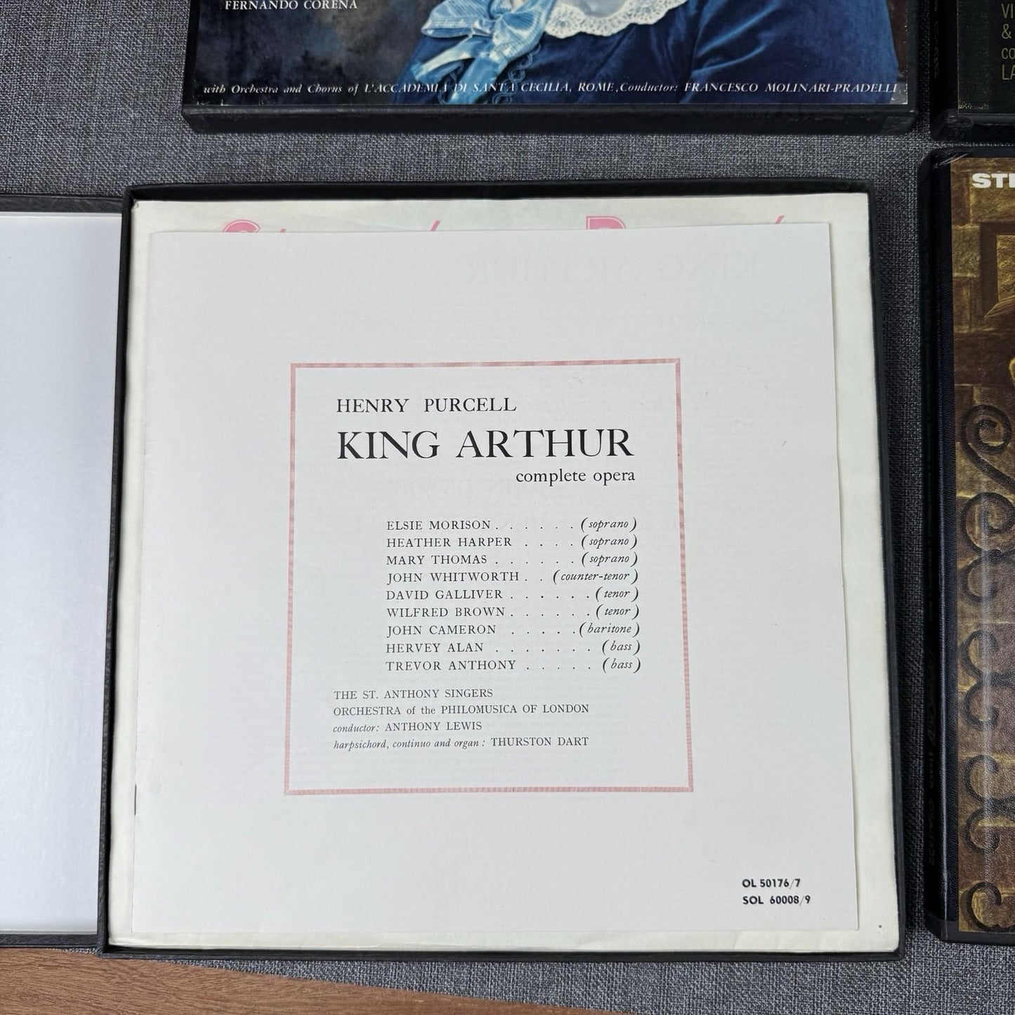 Lot of 4 Sets of Classic Operas Vinyl - Verdi , Puccini , Purrell ,  NEAR-MINT