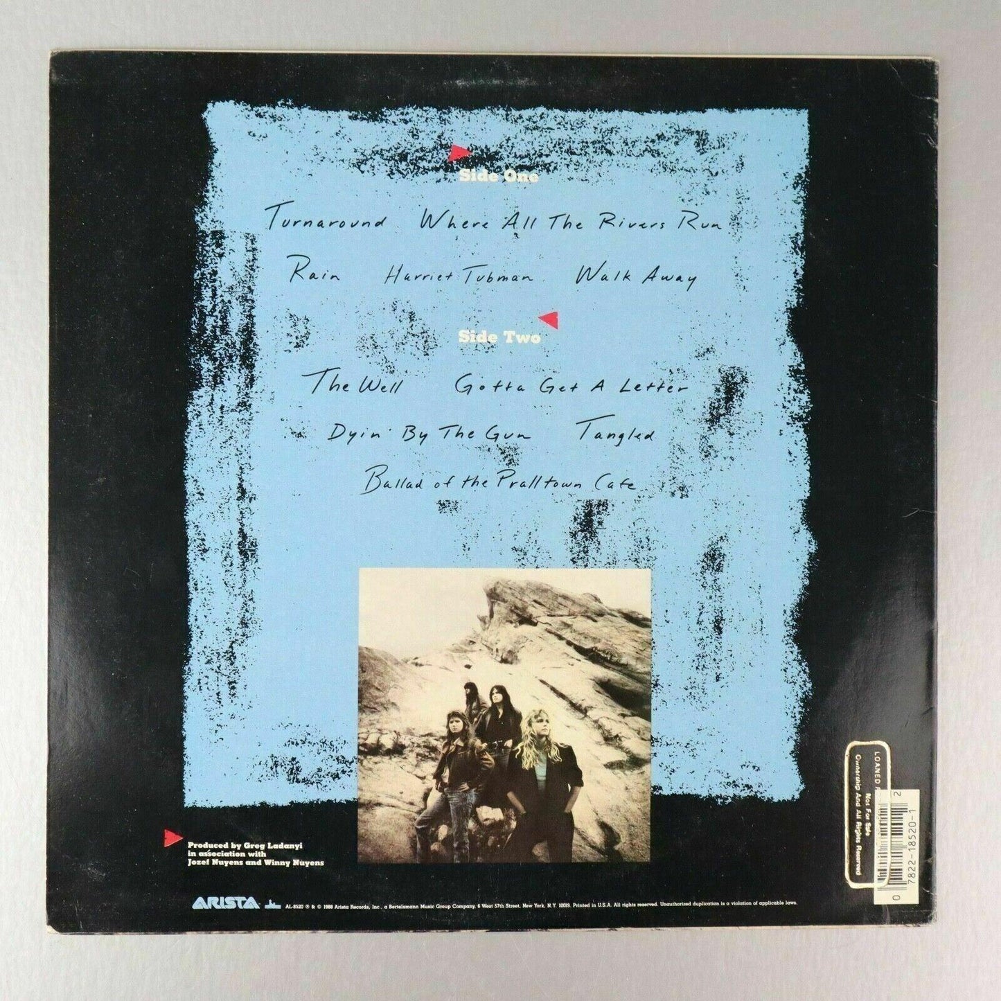 Stealin Horses Vinyl Record LP Album 1988 Arista AL 8520 Promo