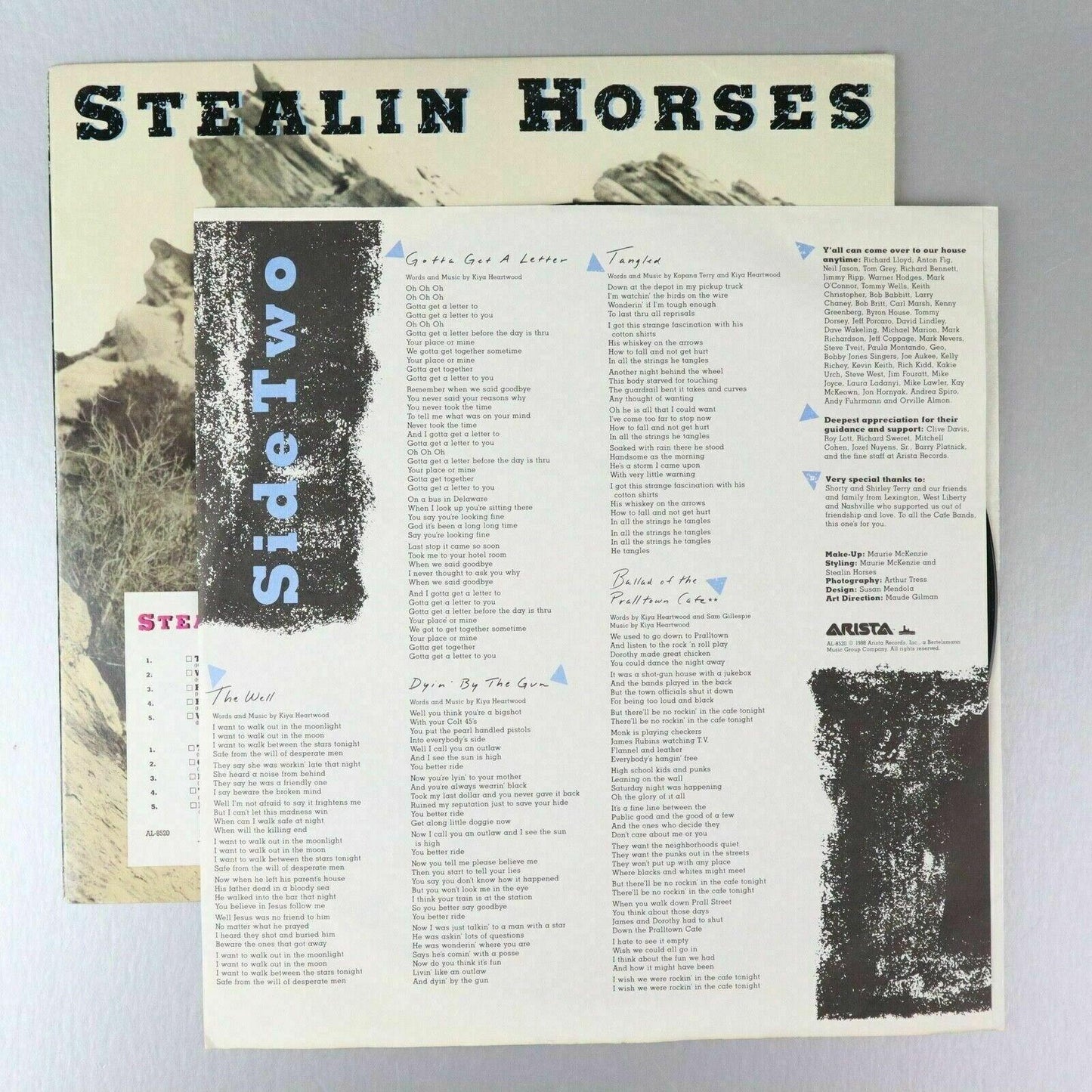 Stealin Horses Vinyl Record LP Album 1988 Arista AL 8520 Promo