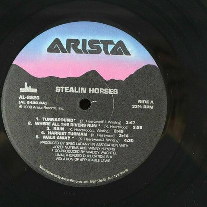 Stealin Horses Vinyl Record LP Album 1988 Arista AL 8520 Promo