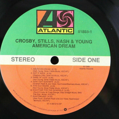 Crosby Stills Nash & Young American Dream PROMO Vinyl Record LP 1988 Atlantic