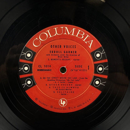 Other Voices Erroll Garner LP 6 Eye Vinyl Record Columbia Records Excellent