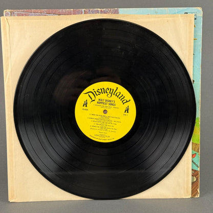 Disneyland Walt Disney Happiest Songs Vinyl Record - VERY GOOD