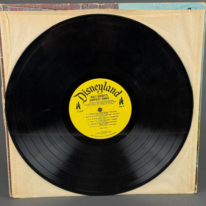 Disneyland Walt Disney Happiest Songs Vinyl Record - VERY GOOD