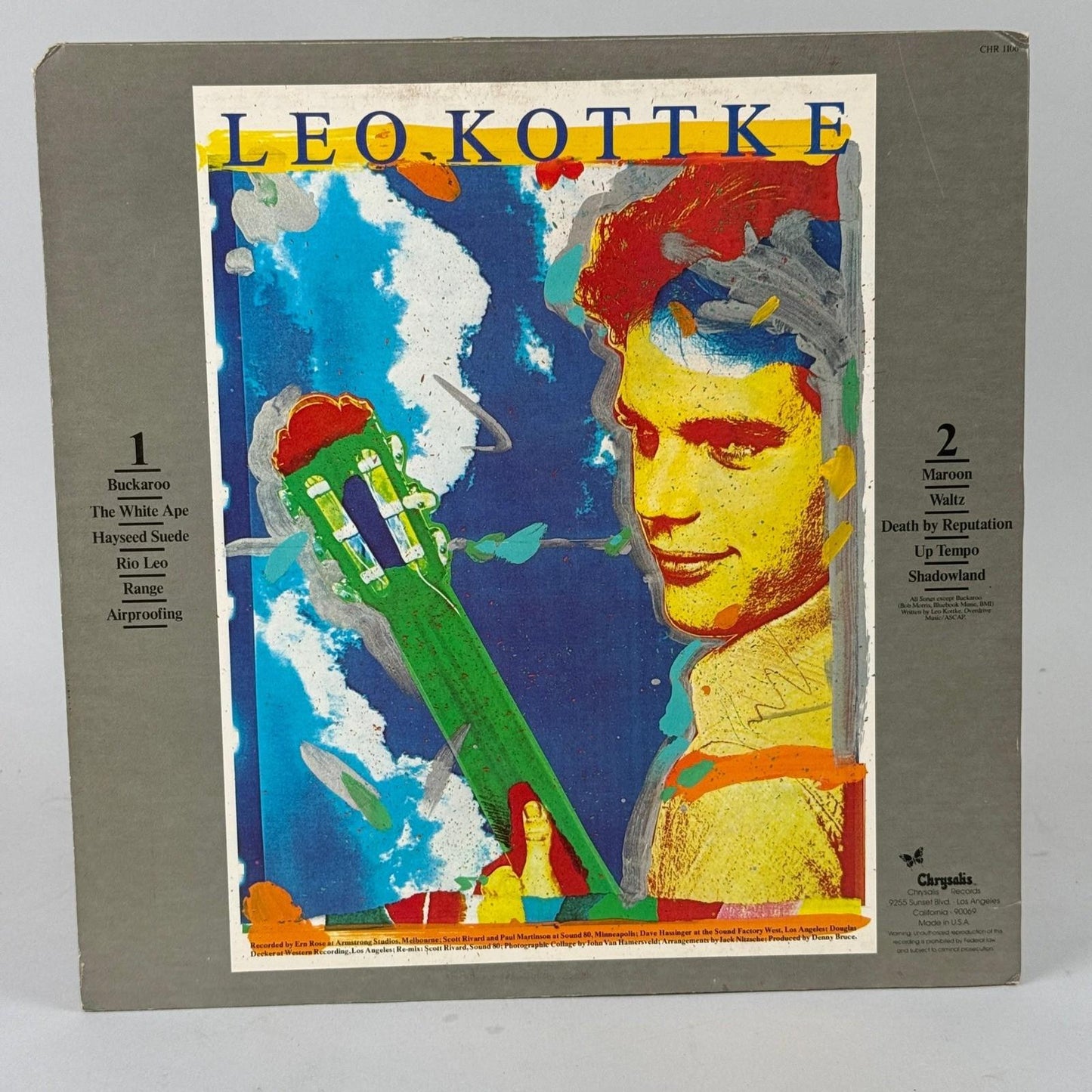Leo Kottke Vinyl Record LP 12"  CHR-1106 1976 Acoustic Folk - EXCELLENT