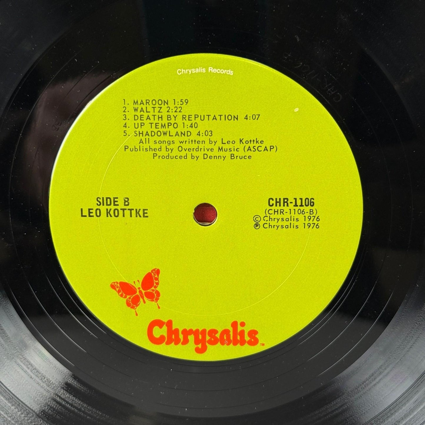 Leo Kottke Vinyl Record LP 12"  CHR-1106 1976 Acoustic Folk - EXCELLENT