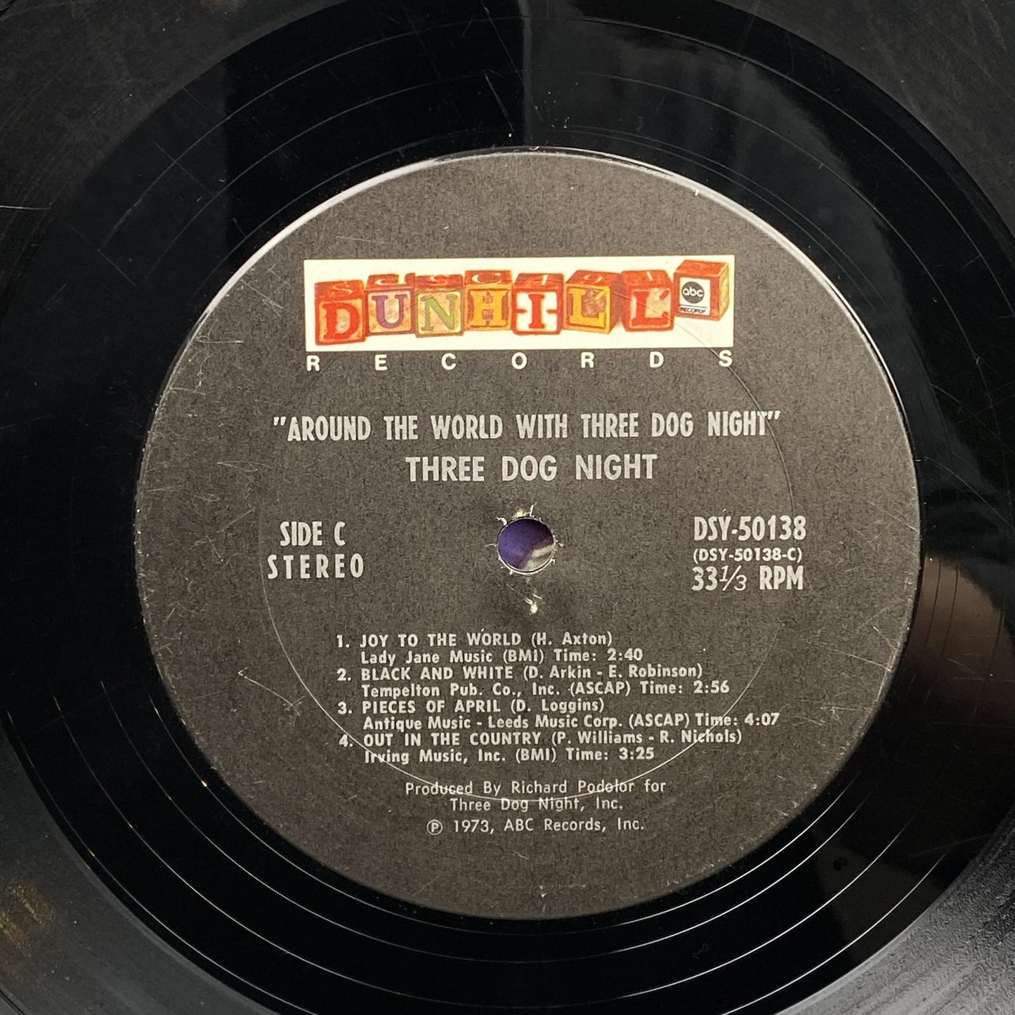 2 Vinyls - Three Dog Night Around The World Vinyl Record 1973 by ABC Records