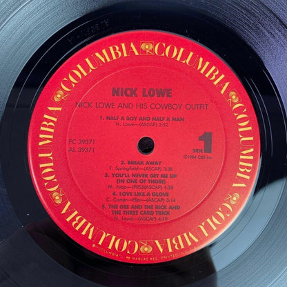Nick Lowe And His Cowboy Outfit Vinyl LP Record Columbia FC 39371 Promo