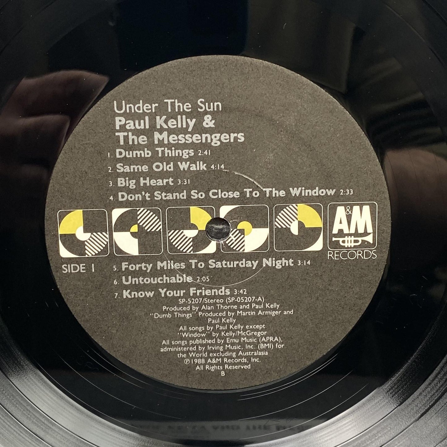Paul Kelly & The Messenger Under the Sun Vinyl Record 1988 Promotional Vinyl LP
