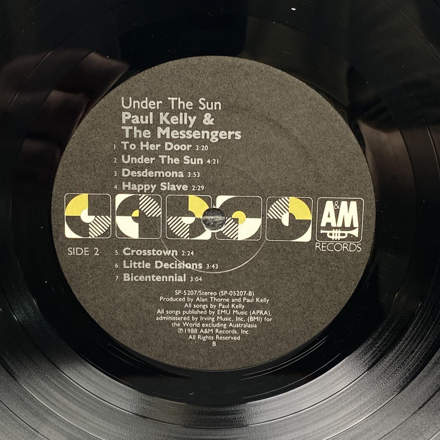 Paul Kelly & The Messenger Under the Sun Vinyl Record 1988 Promotional Vinyl LP