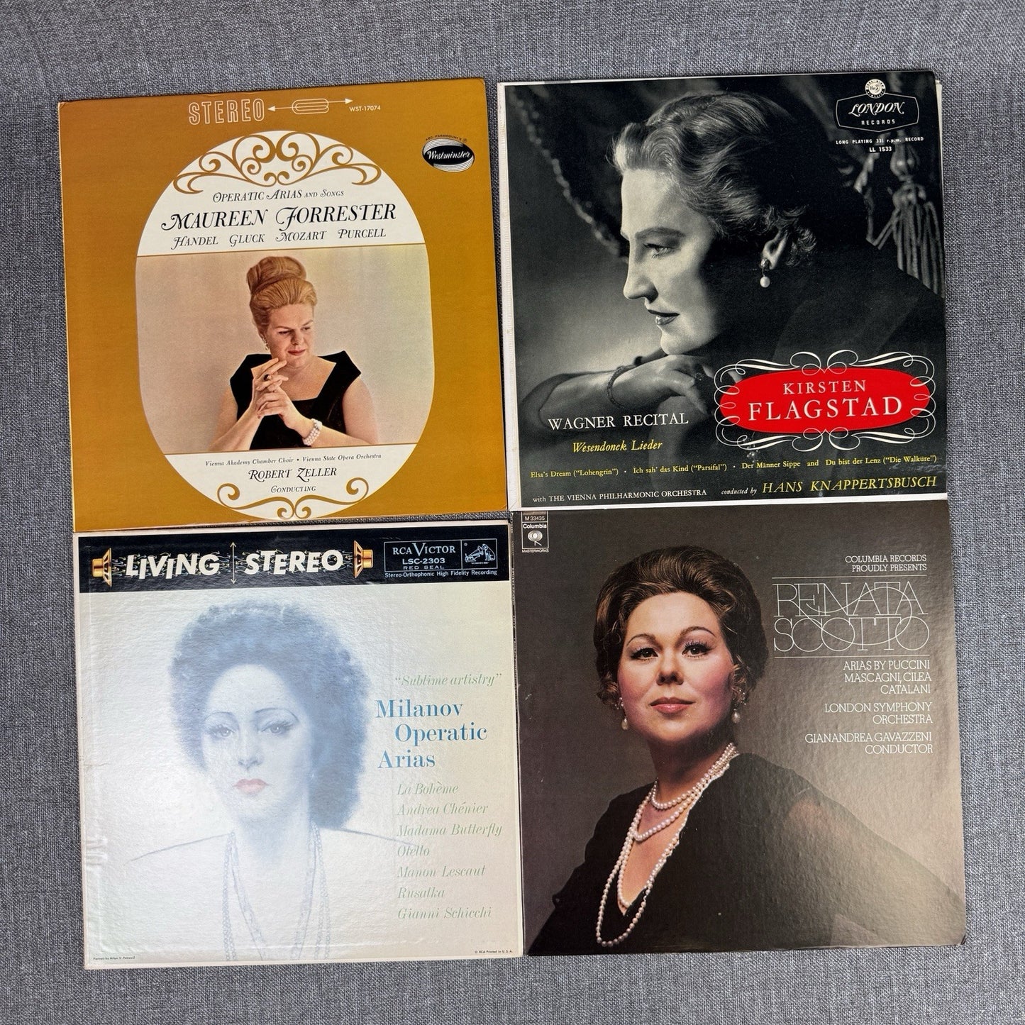 Opera Arias and Songs Vinyl Records Lot of 4 - NEAR MINT