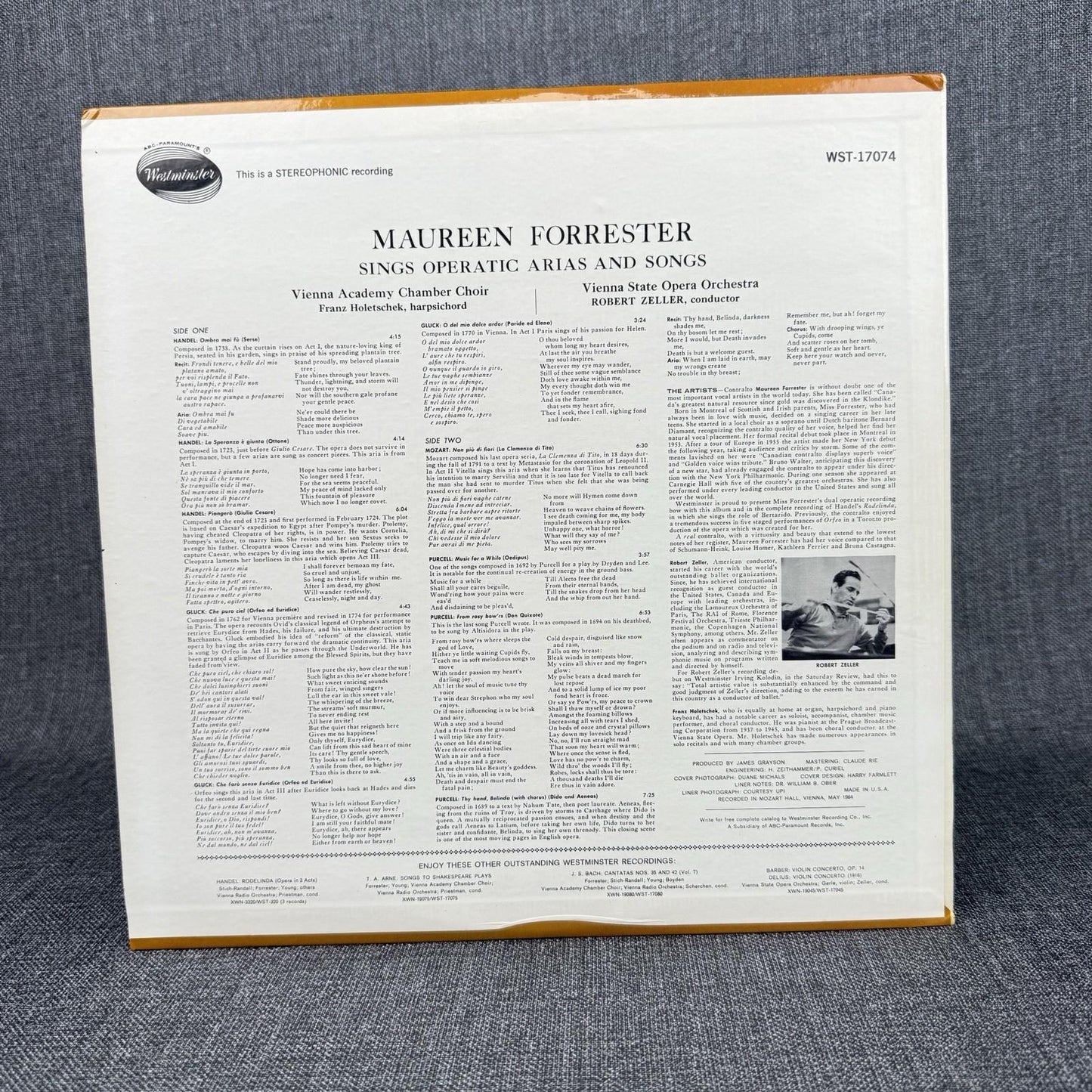 Opera Arias and Songs Vinyl Records Lot of 4 - NEAR MINT