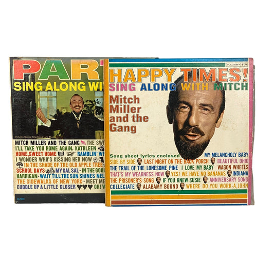 Two Vinyls - Sing Along with Mitch Happy Times Six Eye Record 12" Vinyl Six Eye