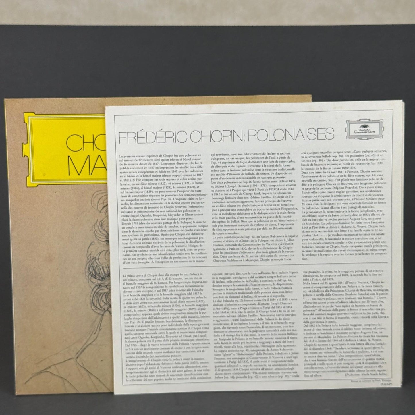 Chopin Polonaises Maurizio Pollini Vinyl LP 12" - NEAR MINT