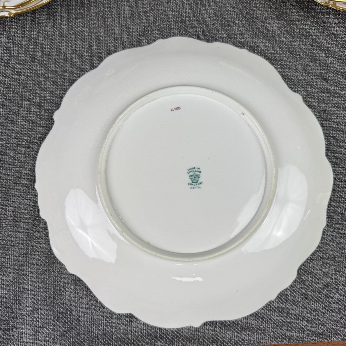Vintage  Coalport England Pedestal Compote Dish – Hand Painted Floral, Gold Gilt