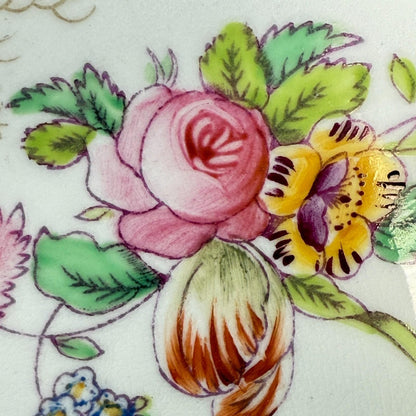 Vintage  Coalport England Pedestal Compote Dish – Hand Painted Floral, Gold Gilt