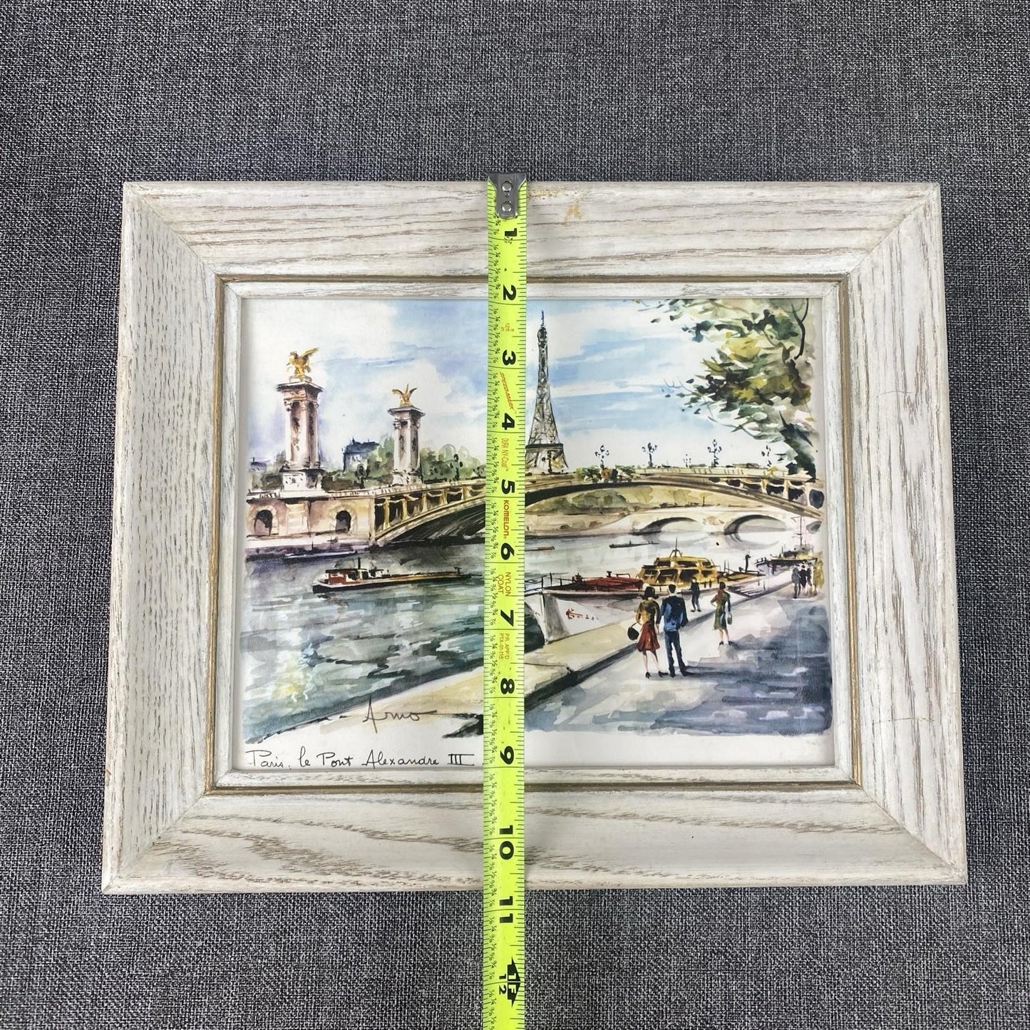 Lot of 2 Marius Girard Paris Scenes Offset Lithographs Framed Size: 12.5"x 10.5"
