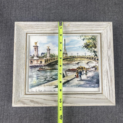 Lot of 2 Marius Girard Paris Scenes Offset Lithographs Framed Size: 12.5"x 10.5"
