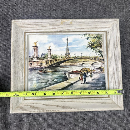 Lot of 2 Marius Girard Paris Scenes Offset Lithographs Framed Size: 12.5"x 10.5"