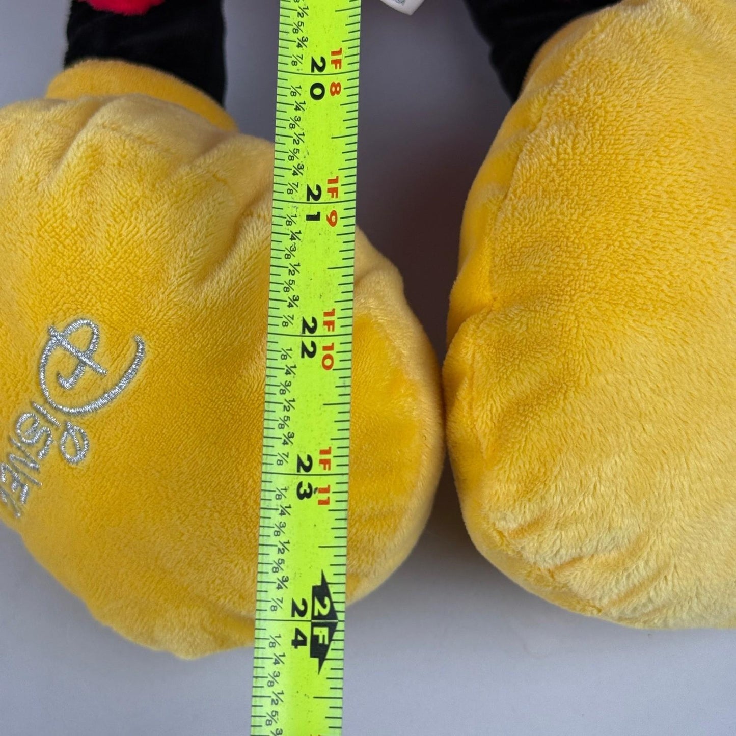 Disney Mickey Mouse Plush Kids 24" Red Yellow Large Stuffed Animal - EXCELLENT