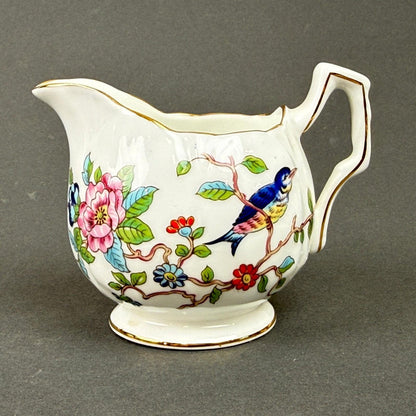 Aynsley Pembroke Bone China Set 3pc White Bird Floral Gold Trim
