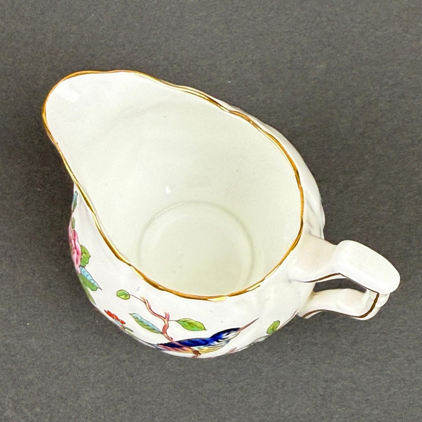 Aynsley Pembroke Bone China Set 3pc White Bird Floral Gold Trim