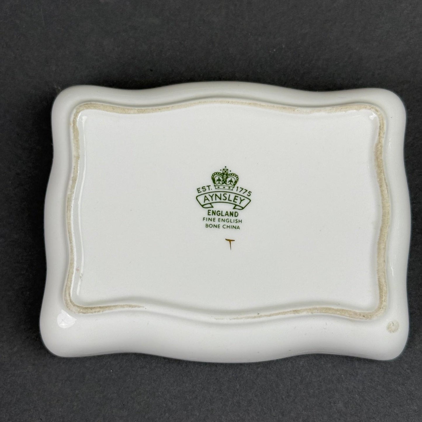 Aynsley Pembroke Bone China Set 3pc White Bird Floral Gold Trim