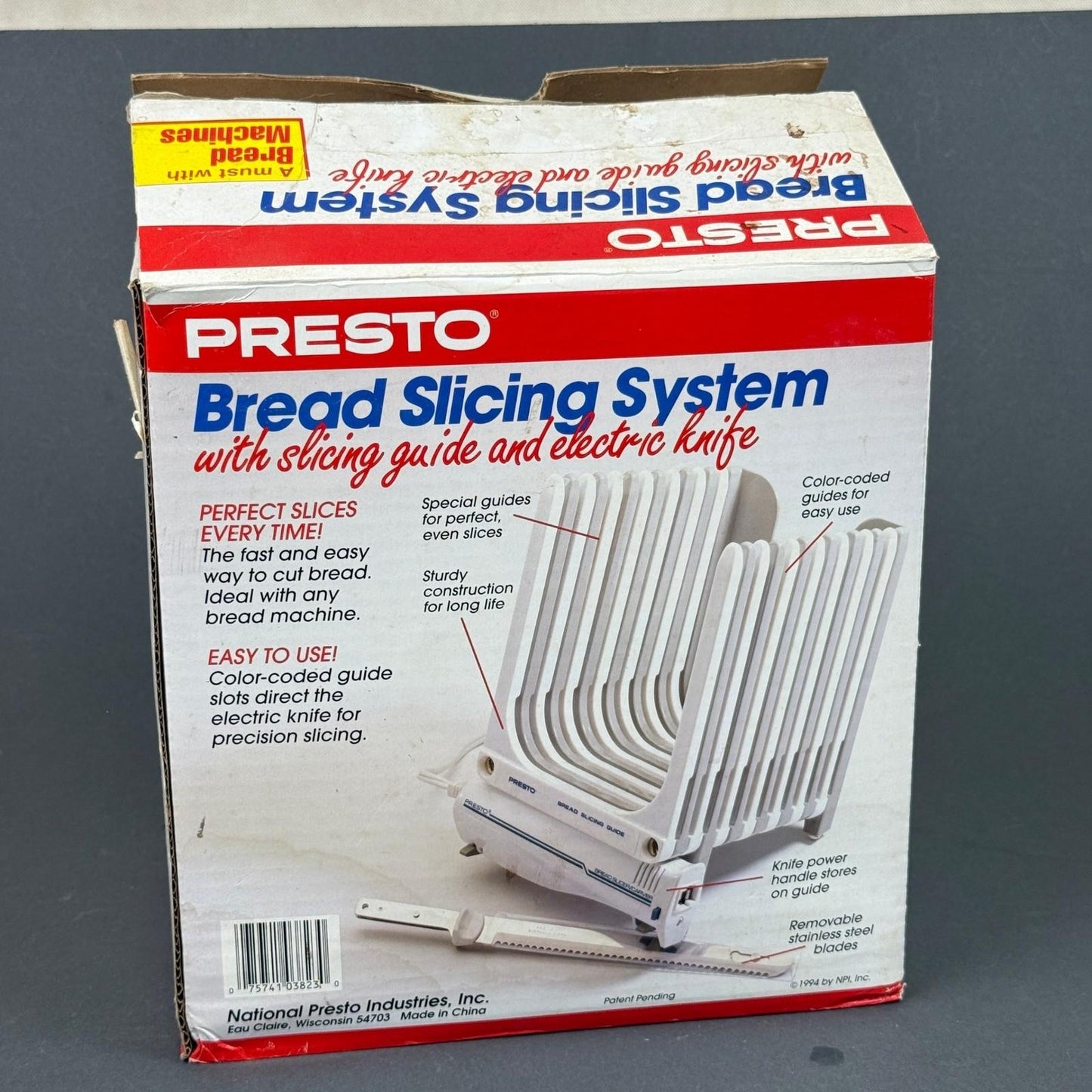 Presto Bread Slicing System Electric Knife Vintage Kitchen Tool - TESTED