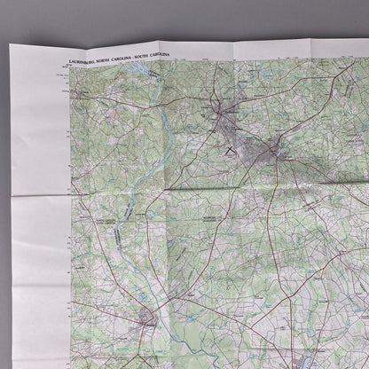 USGS Topographic Map 1983 Survey 30"x60" NC, SC Laurinburg 34079-E1-TM-100