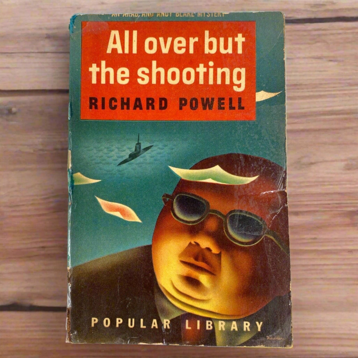 Richard Powell ALL OVER BUT THE SHOOTING Popular Lib 1944 Pulp Mystery